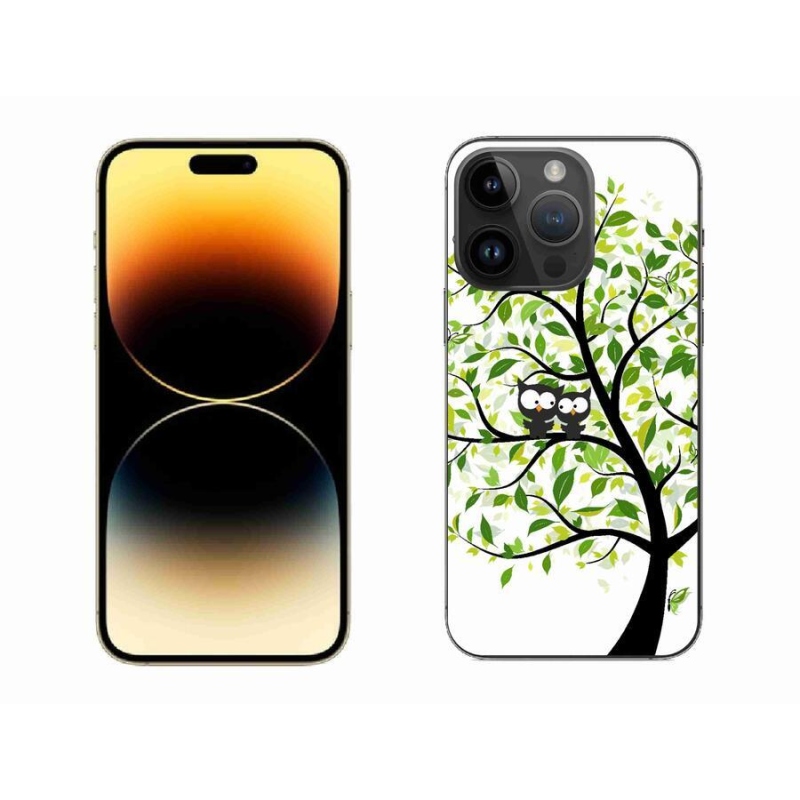 Gélový kryt mmCase na mobil iPhone 14 Pro Max 6.7 - malej sovy na strome