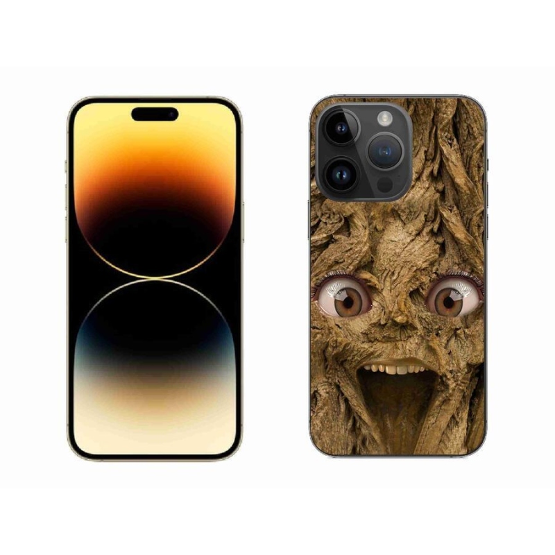 Gélový kryt mmCase na mobil iPhone 14 Pro Max 6.7 - veselý strom s očami