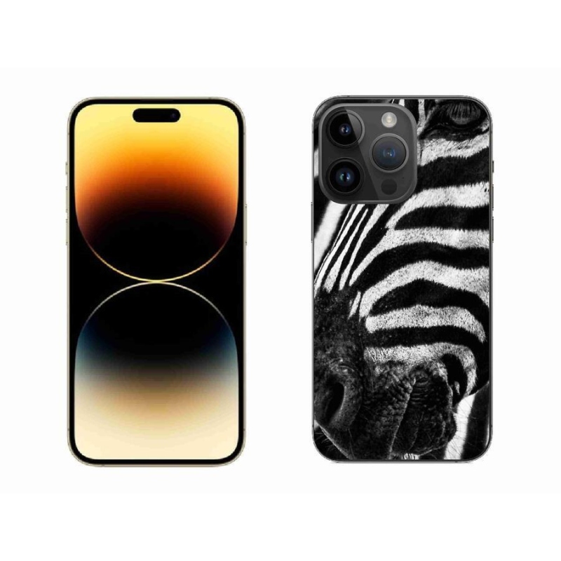Gélový kryt mmCase na mobil iPhone 14 Pro Max 6.7 - zebra