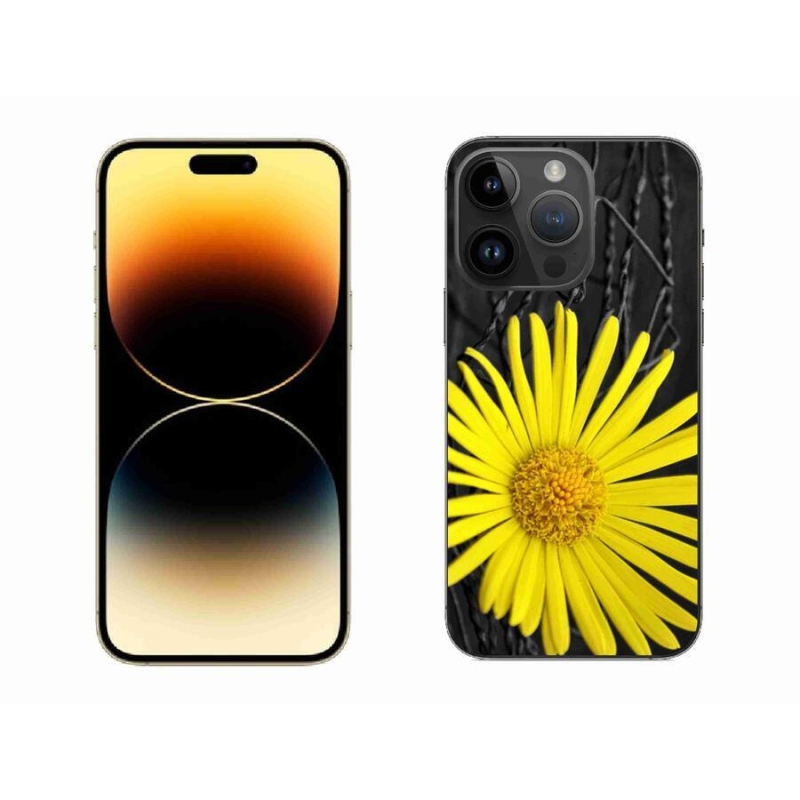 Gélový kryt mmCase na mobil iPhone 14 Pro Max 6.7 - žltá kvetina