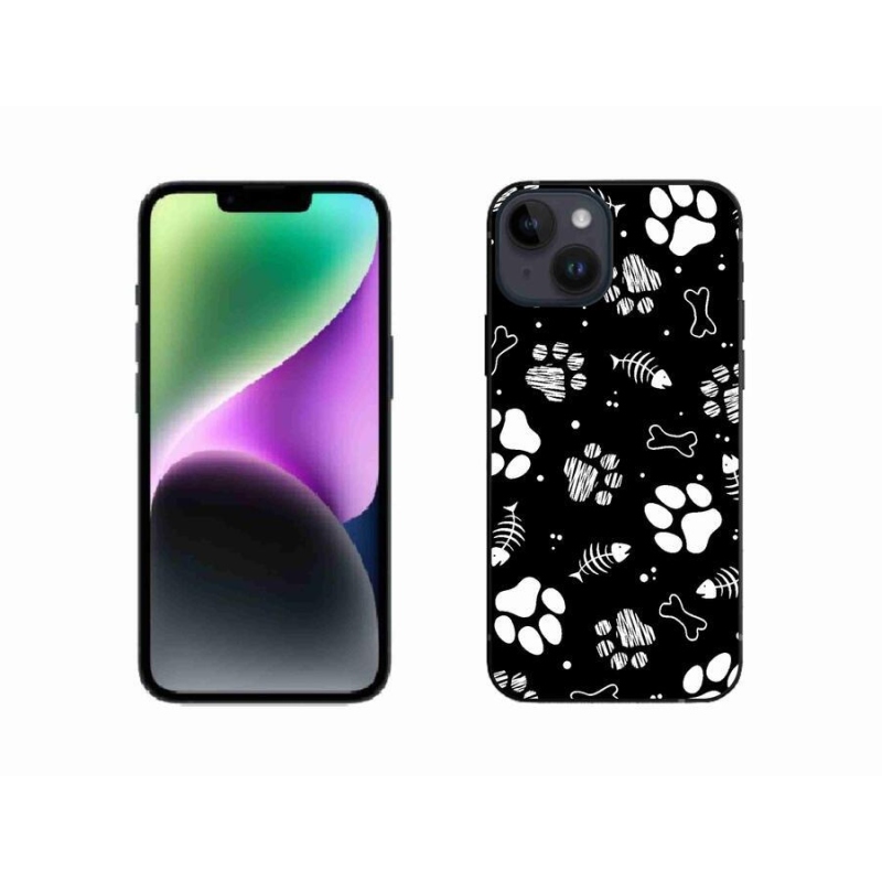 Gélový kryt mmCase na mobil iPhone 14 - psie labky
