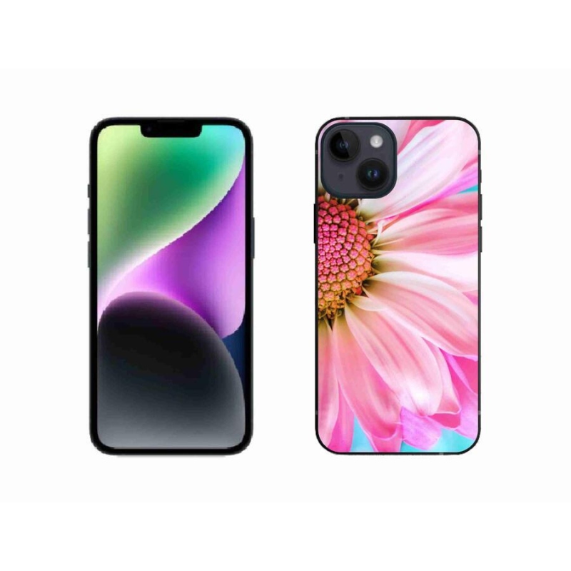 Gélový kryt mmCase na mobil iPhone 14 - ružová kvetina