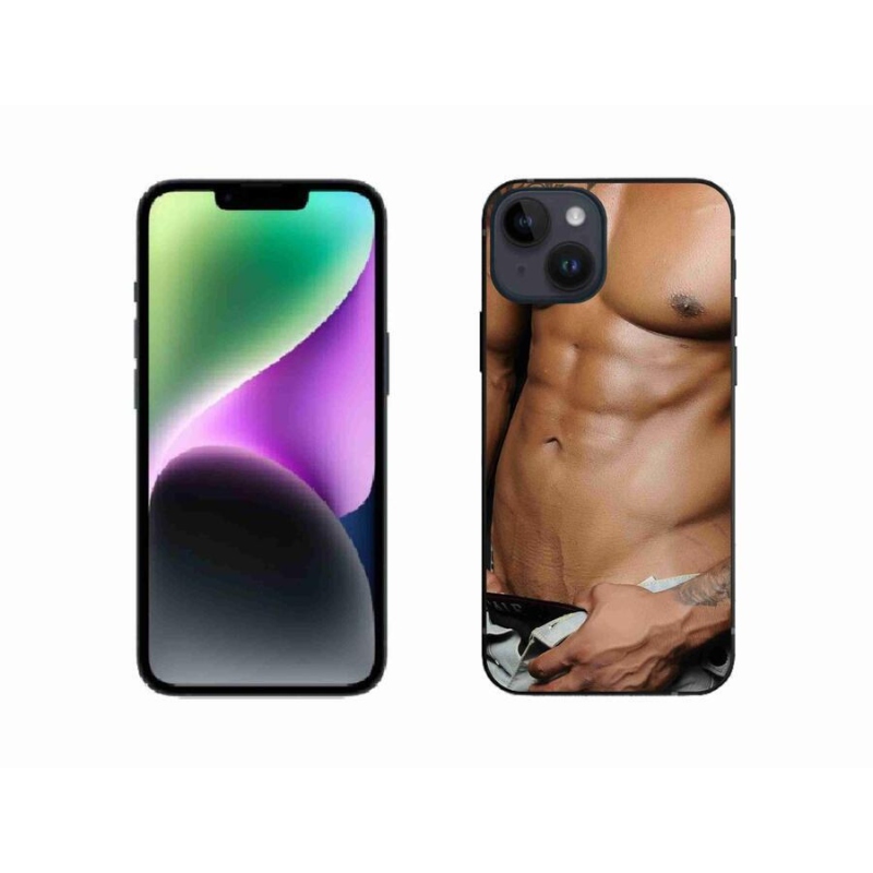 Gélový kryt mmCase na mobil iPhone 14 - sexy muž