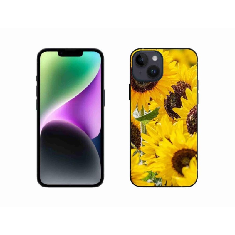 Gélový kryt mmCase na mobil iPhone 14 - slnečnica