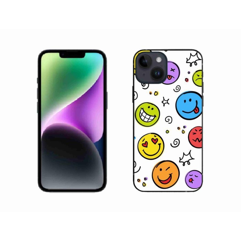 Gélový kryt mmCase na mobil iPhone 14 - smajlíci