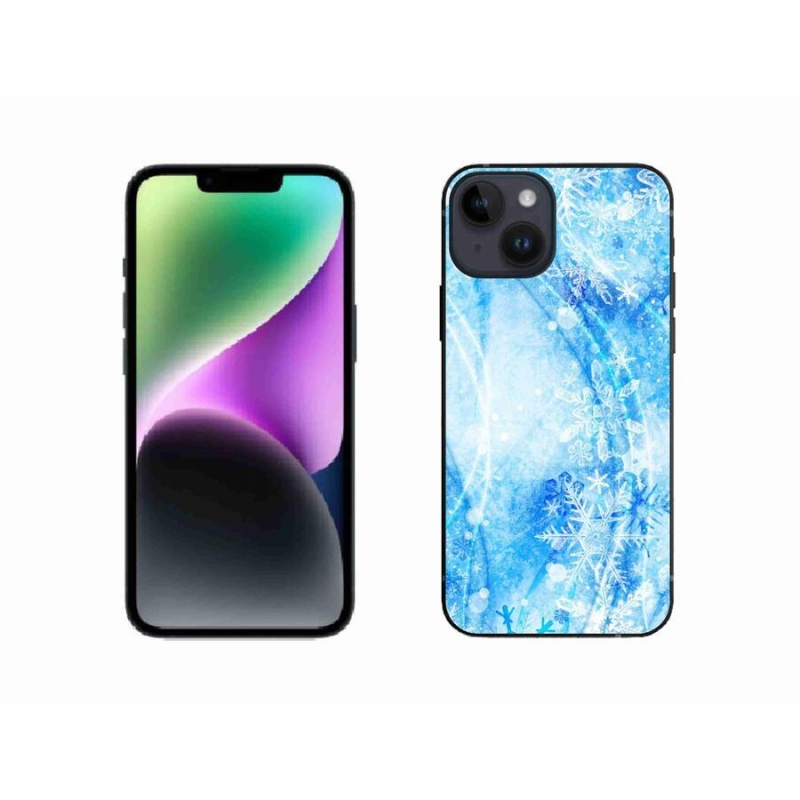 Gélový kryt mmCase na mobil iPhone 14 - snehové vločky