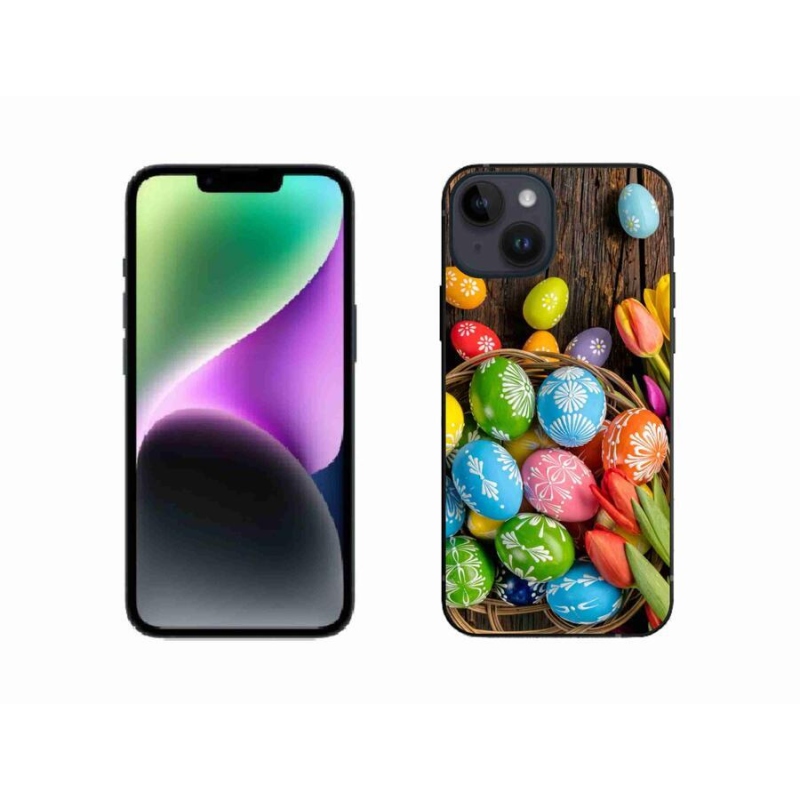 Gélový kryt mmCase na mobil iPhone 14 - veľkonočné vajíčka