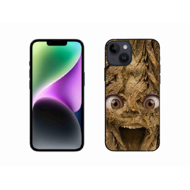 Gélový kryt mmCase na mobil iPhone 14 - veselý strom s očami