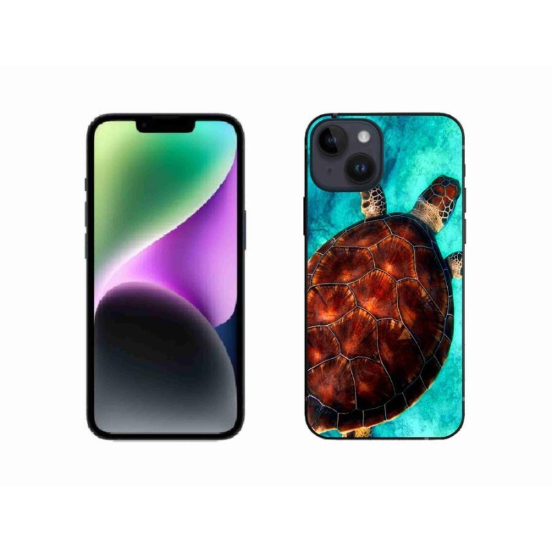 Gélový kryt mmCase na mobil iPhone 14 - korytnačka