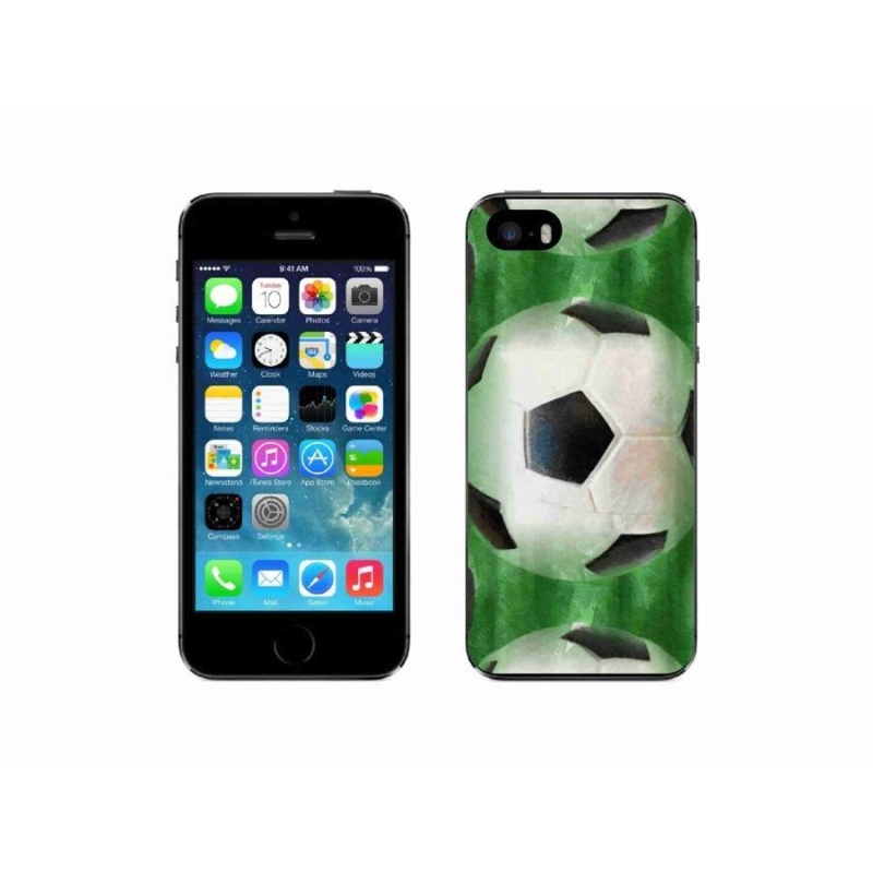 Gélový kryt mmCase na mobil iPhone 5 / 5s - futbalová lopta