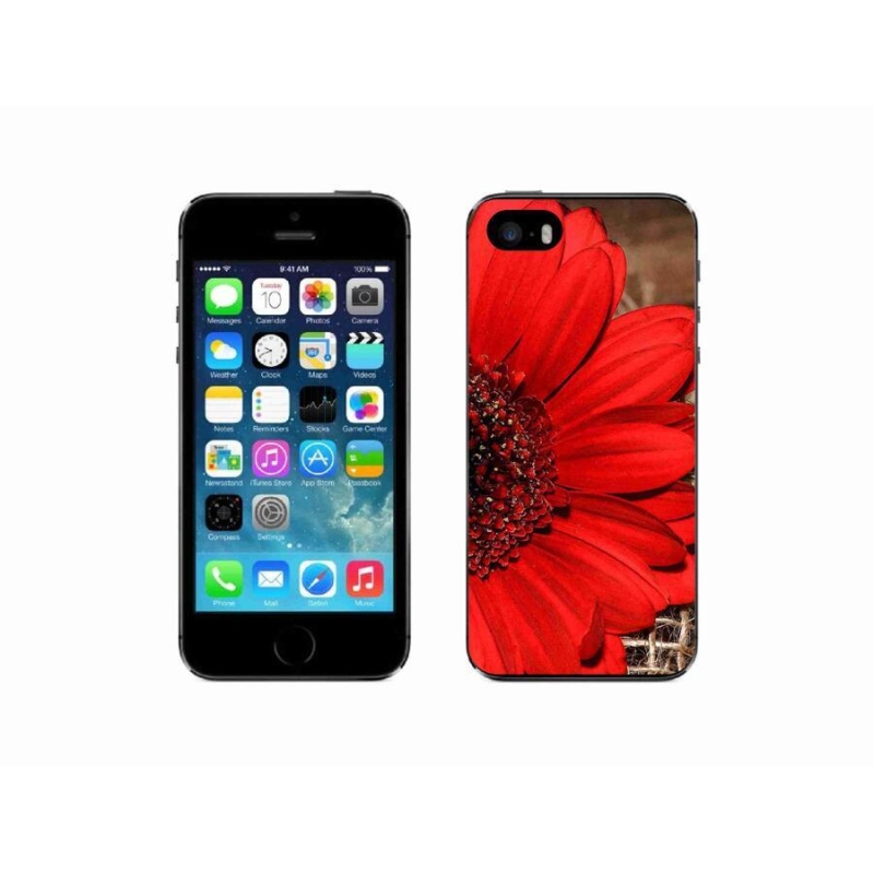 Gélový kryt mmCase na mobil iPhone 5 / 5s - gerbera