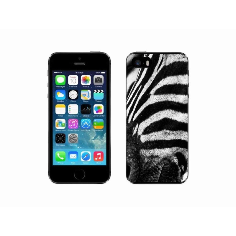 Gélový kryt mmCase na mobil iPhone 5 / 5s - zebra