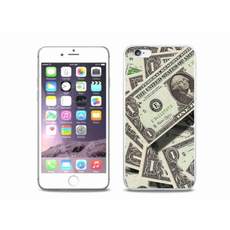 Gélový kryt mmCase na mobil iPhone 6 / 6S Plus - americký dolár