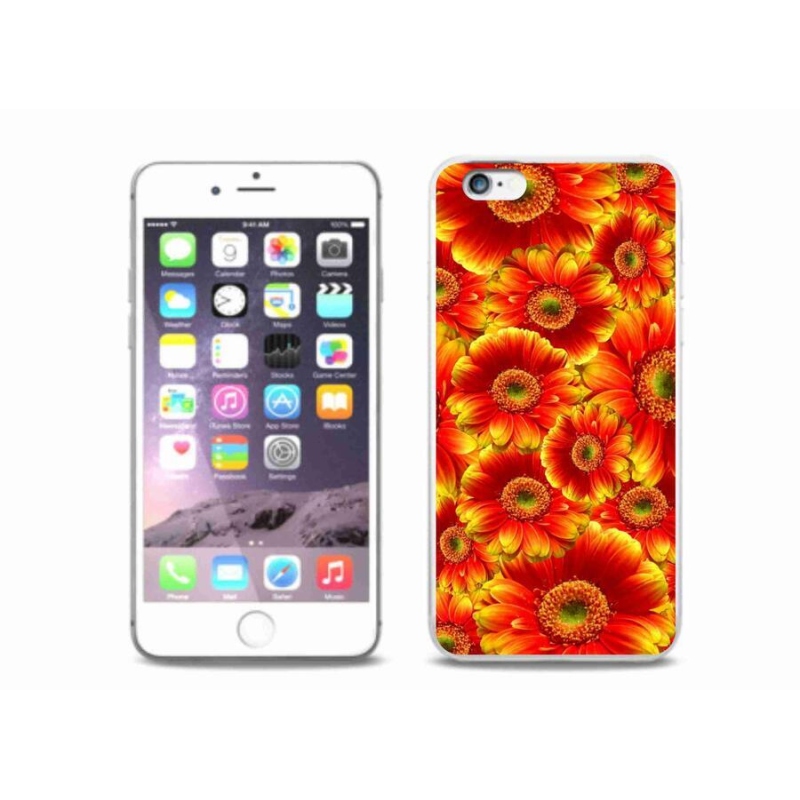 Gélový kryt mmCase na mobil iPhone 6/6S Plus - gerbera 1