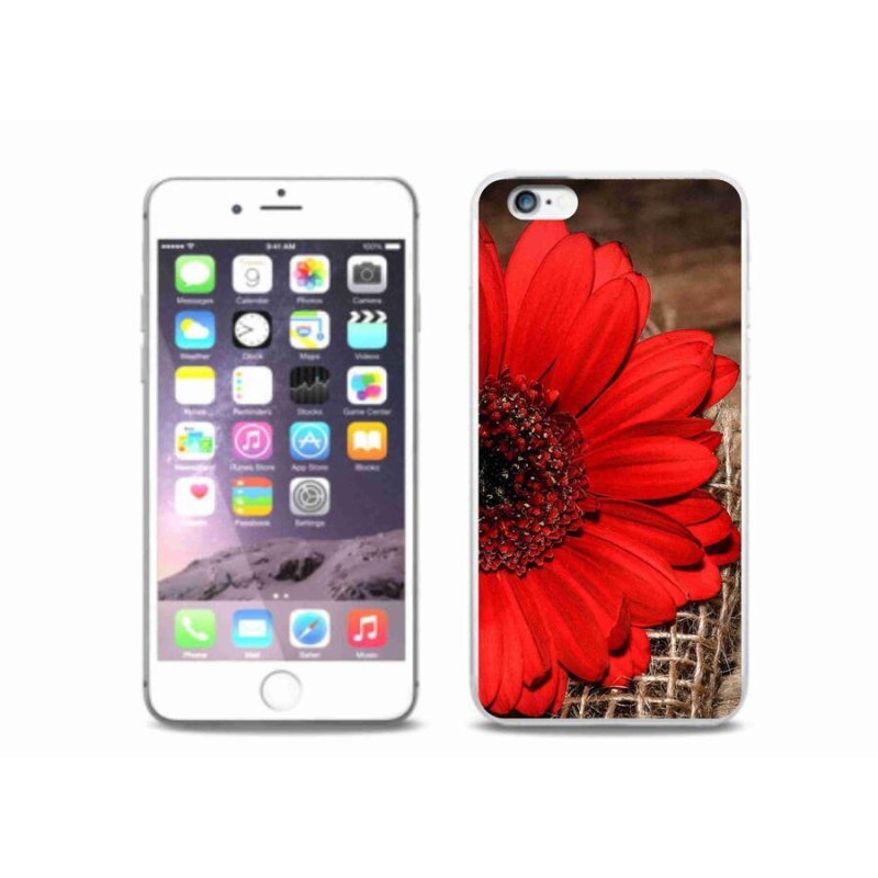 Gélový kryt mmCase na mobil iPhone 6 / 6S Plus - gerbera