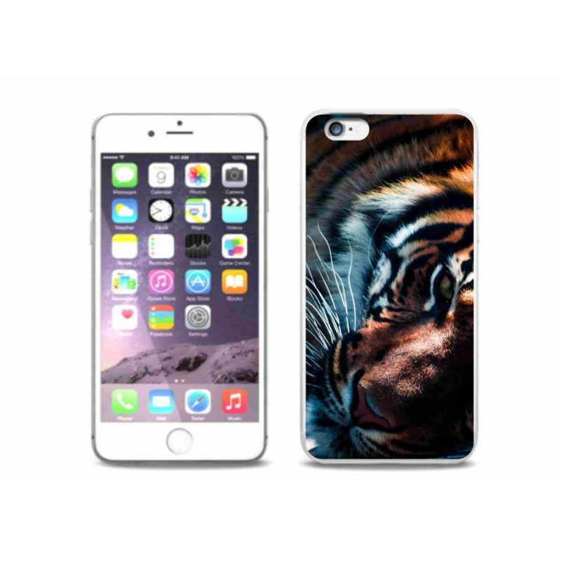 Gélový kryt mmCase na mobil iPhone 6 / 6S Plus - tigrie pohľad