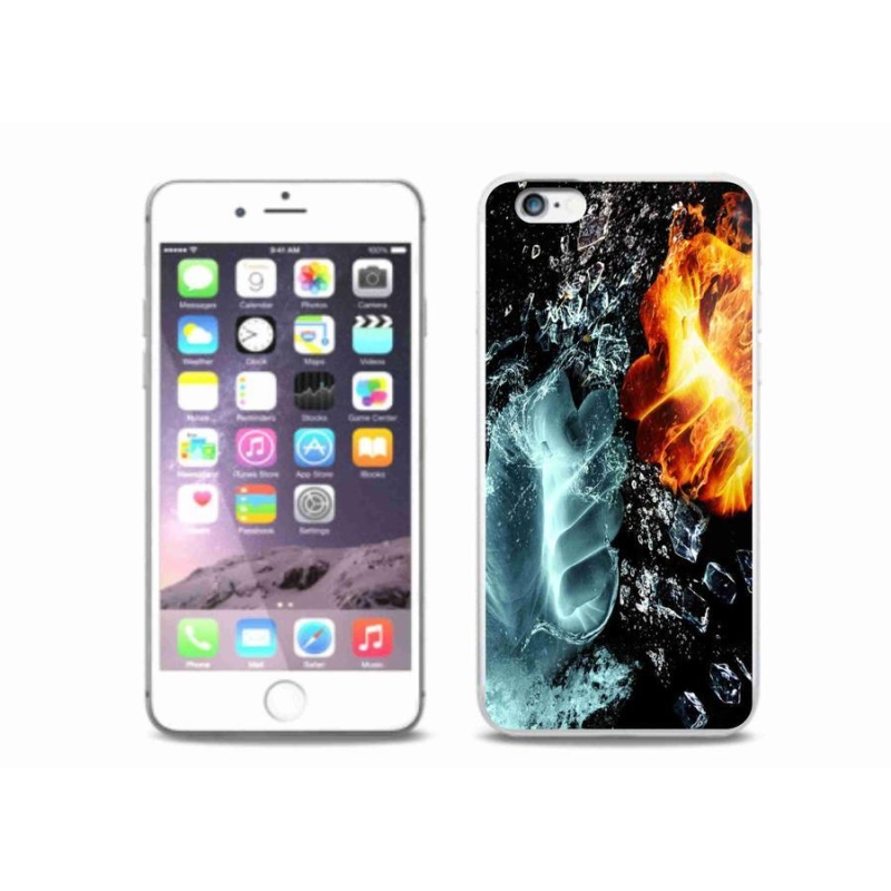 Gélový kryt mmCase na mobil iPhone 6 / 6S Plus - voda a oheň
