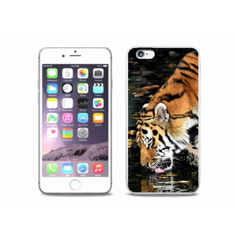 Gélový kryt mmCase na mobil iPhone 6 / 6S Plus - smädný tiger