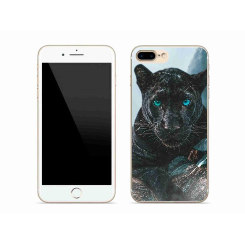 Gélový kryt mmCase na mobil iPhone 7 Plus - čierny panter