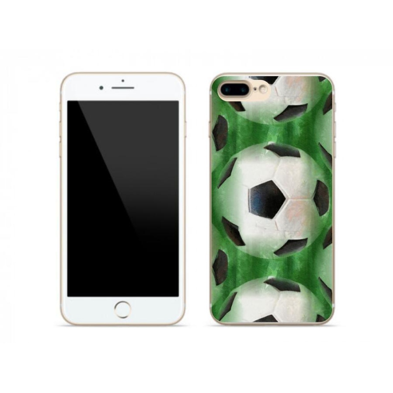 Gélový kryt mmCase na mobil iPhone 7 Plus - futbalová lopta