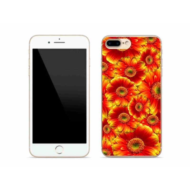 Gélový kryt mmCase na mobil iPhone 7 Plus - gerbera 1