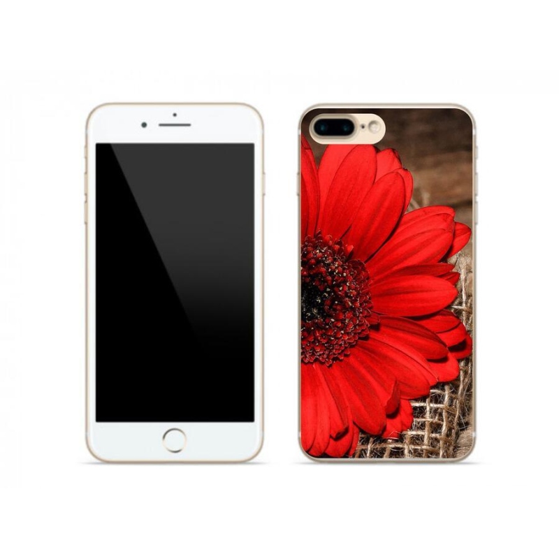 Gélový kryt mmCase na mobil iPhone 7 Plus - gerbera