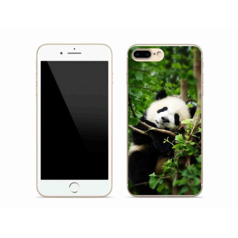 Gélový kryt mmCase na mobil iPhone 7 Plus - panda