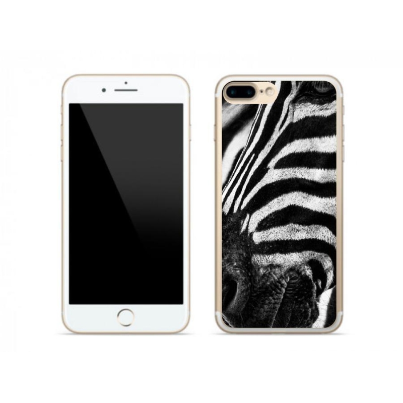 Gélový kryt mmCase na mobil iPhone 7 Plus - zebra