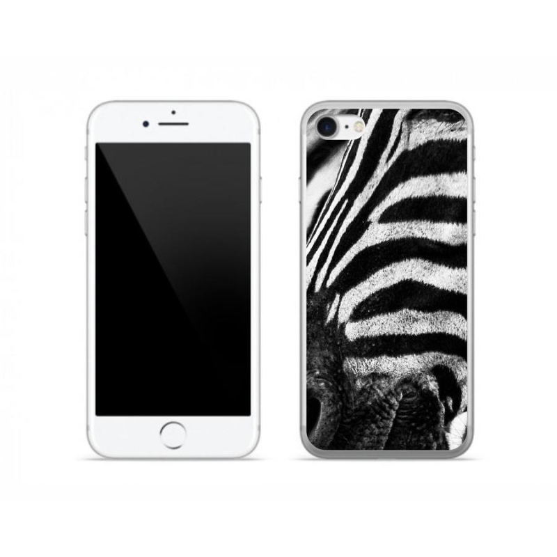 Gélový kryt mmCase na mobil iPhone 7 - zebra