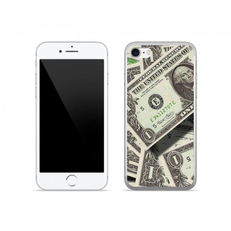 Gélový kryt mmCase na mobil iPhone 8 - americký dolár