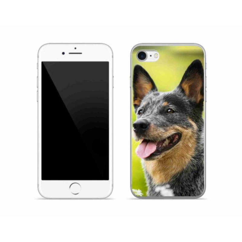 Gélový kryt mmCase na mobil iPhone 8 - austrálsky dobytkársky pes