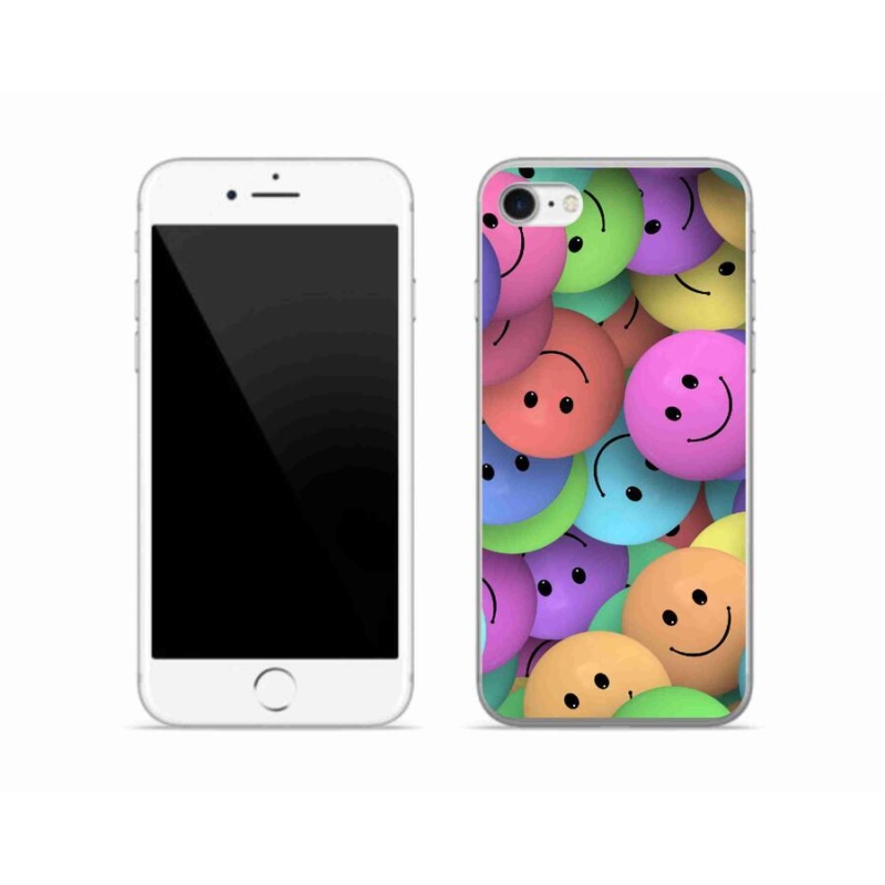 Gélový kryt mmCase na mobil iPhone 8 - farební smajlíci