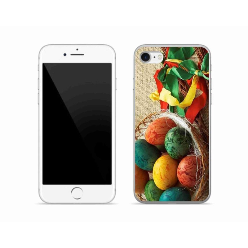 Gélový kryt mmCase na mobil iPhone 8 - korbáče a vajíčka