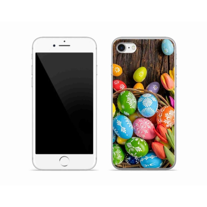 Gélový kryt mmCase na mobil iPhone 8 - veľkonočné vajíčka