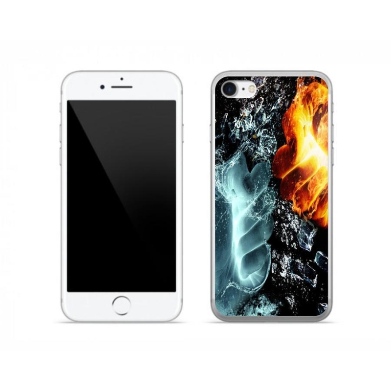 Gélový kryt mmCase na mobil iPhone 8 - voda a oheň