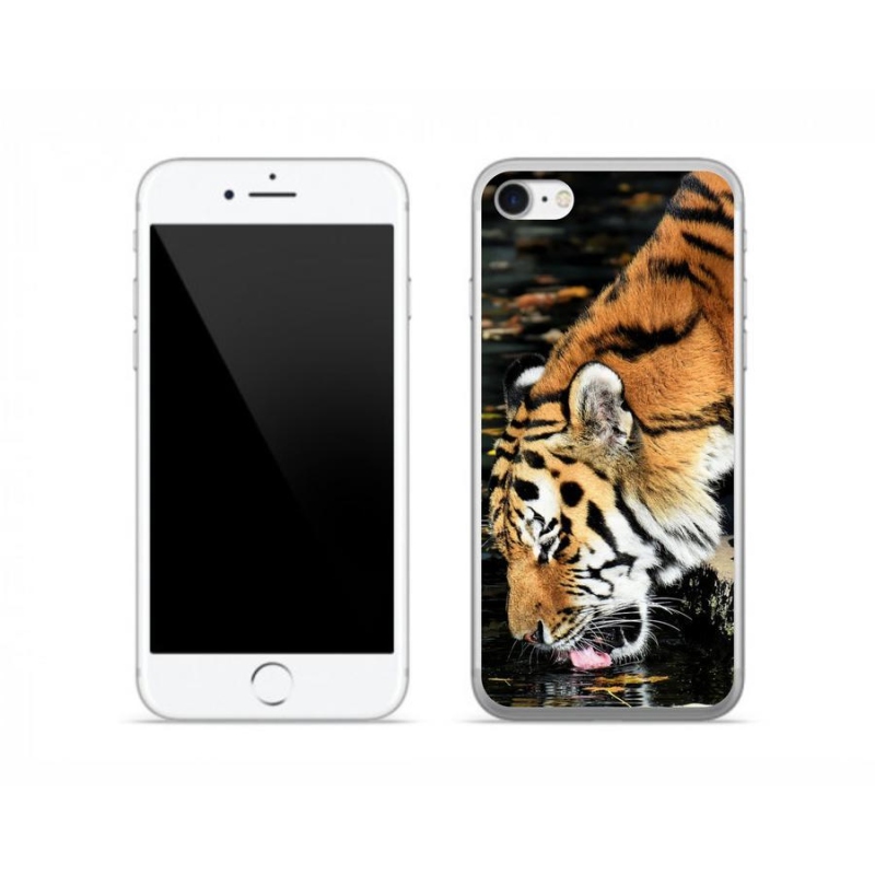 Gélový kryt mmCase na mobil iPhone 8 - smädný tiger