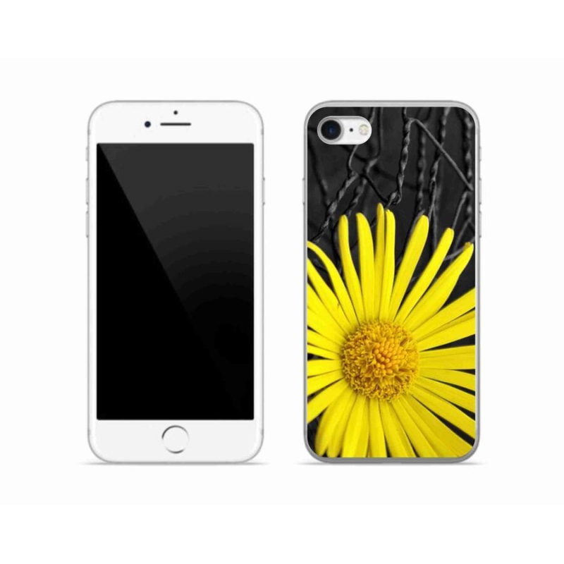 Gélový kryt mmCase na mobil iPhone 8 - žltý kvet