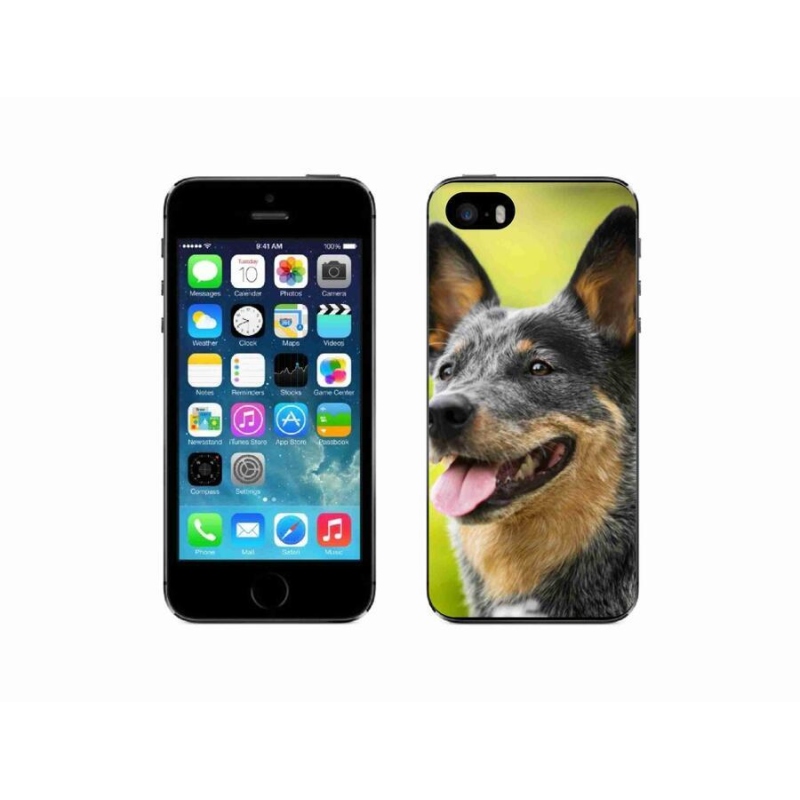 Gélový kryt mmCase na mobil iPhone SE (2016) - austrálsky dobytkársky pes