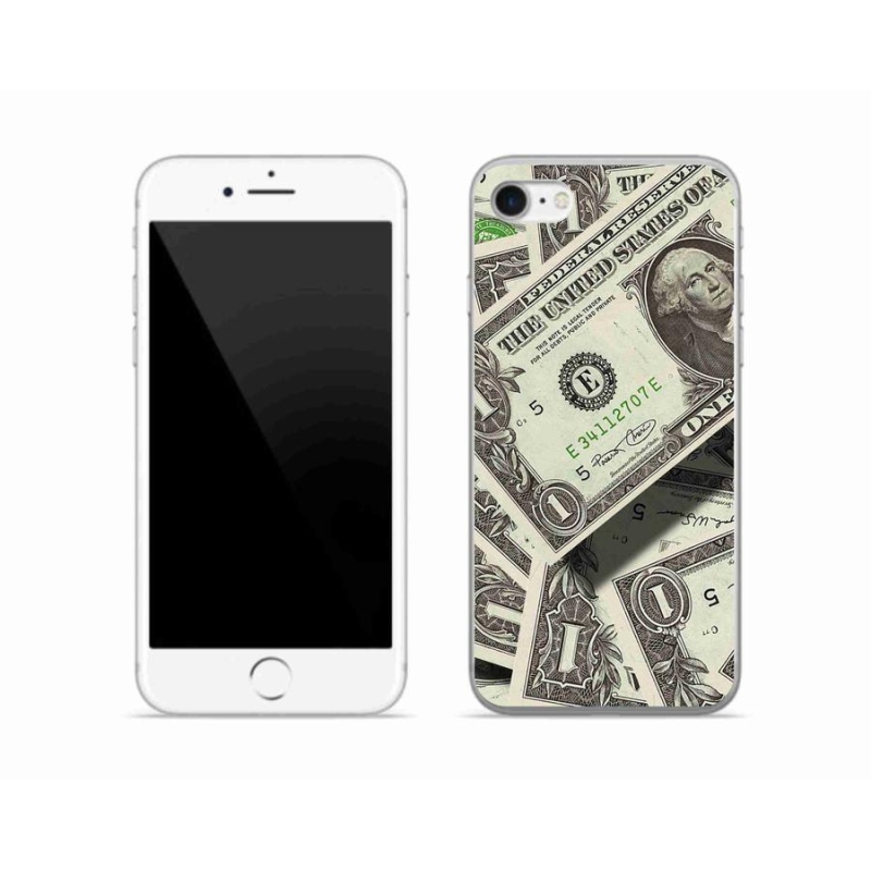 Gélový kryt mmCase na mobil iPhone SE (2020) - americký dolár