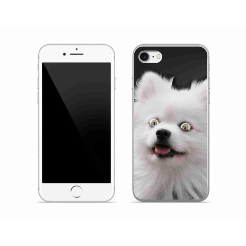 Gélový kryt mmCase na mobil iPhone SE (2020) - biely špic