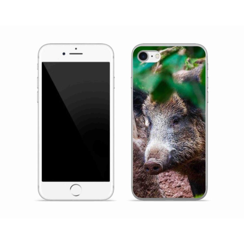 Gélový kryt mmCase na mobil iPhone SE (2020) - divoké prasa