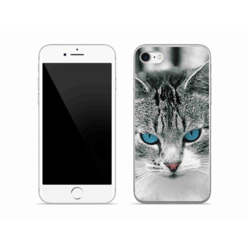 Gélový kryt mmCase na mobil iPhone SE (2020) - mačacie pohľad 1