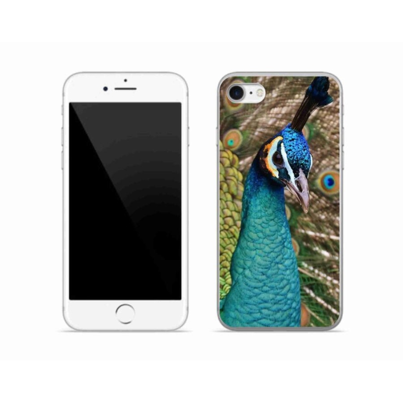 Gélový kryt mmCase na mobil iPhone SE (2020) - páv