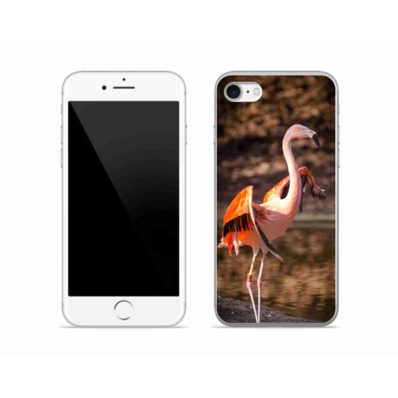 Gélový kryt mmCase na mobil iPhone SE (2020) - plameniak 2