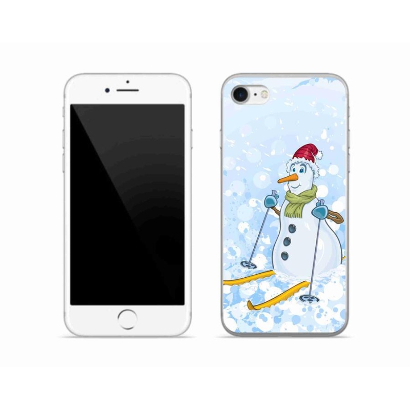 Gélový kryt mmCase na mobil iPhone SE (2020) - snehuliak