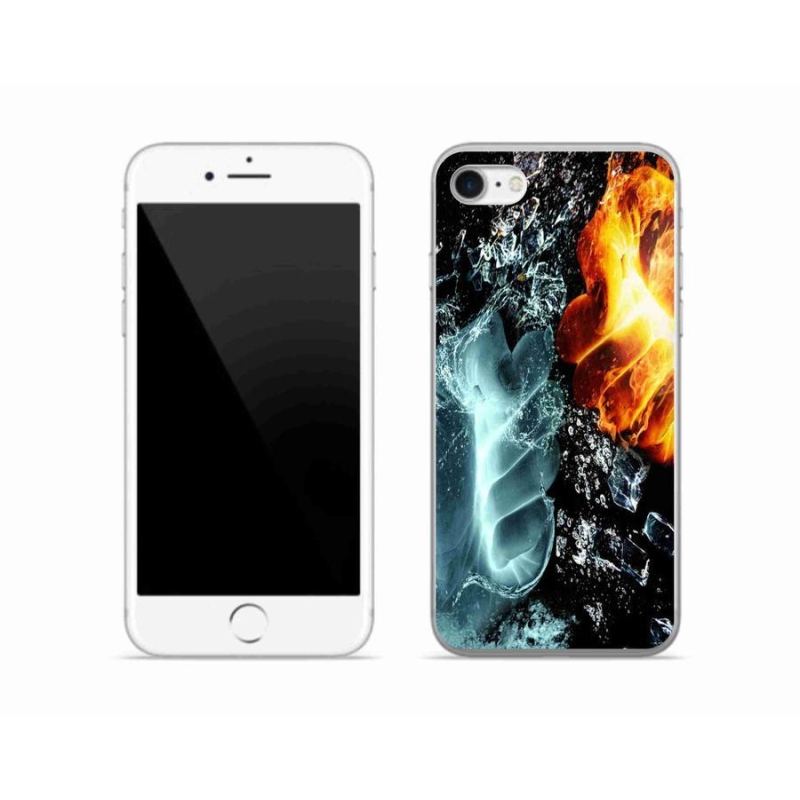 Gélový kryt mmCase na mobil iPhone SE (2020) - voda a oheň