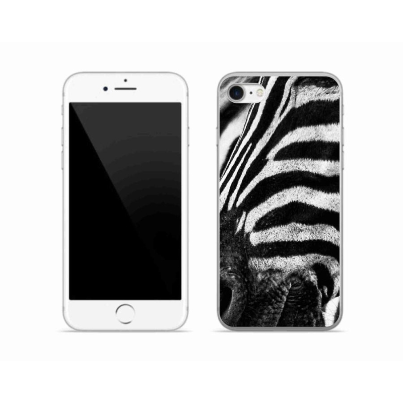 Gélový kryt mmCase na mobil iPhone SE (2020) - zebra