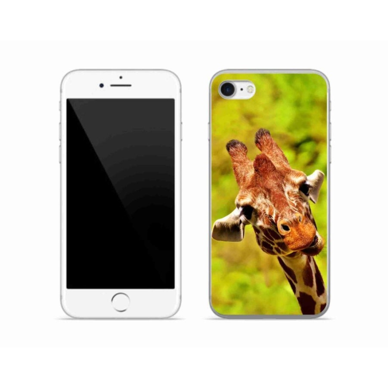 Gélový kryt mmCase na mobil iPhone SE (2020) - žirafa