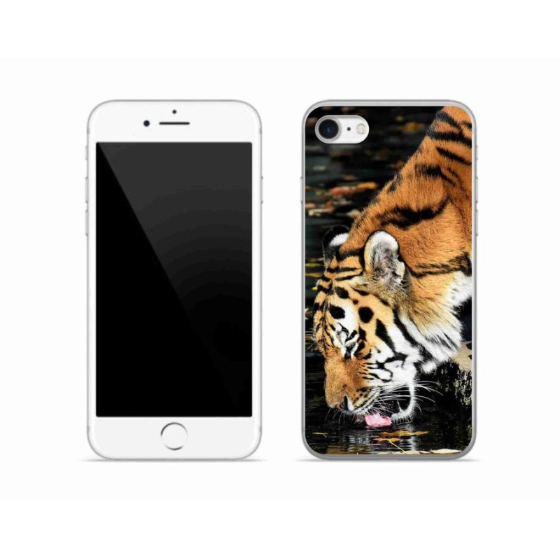 Gélový kryt mmCase na mobil iPhone SE (2020) - smädný tiger