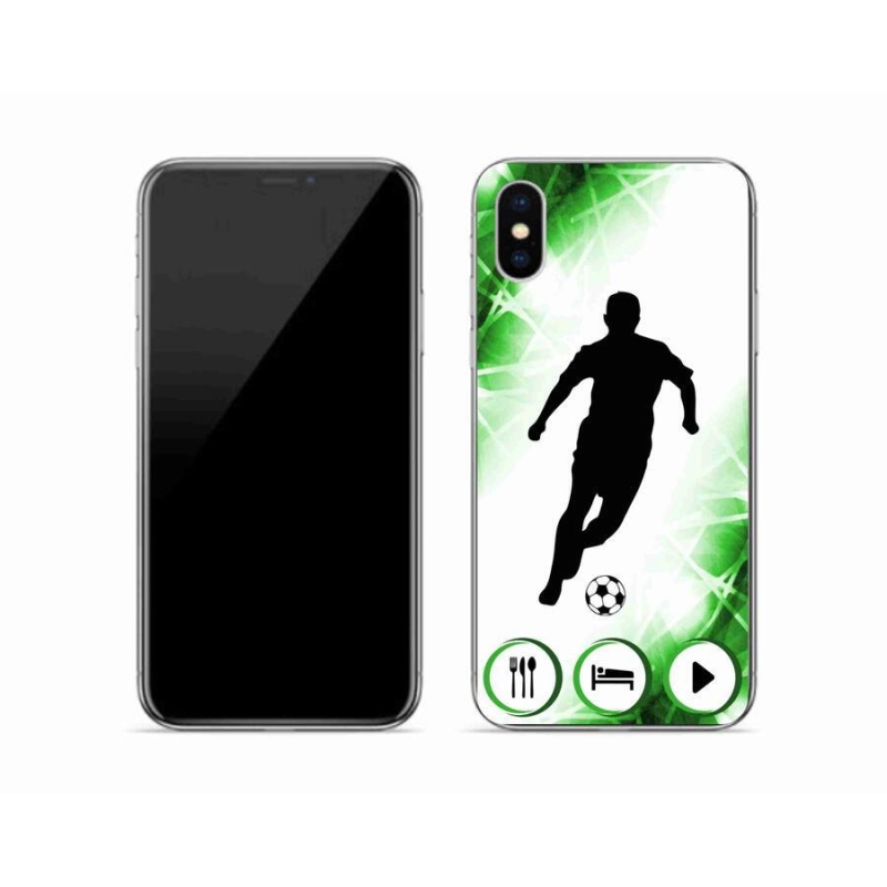 Gélový kryt mmCase na mobil iPhone X - futbalista